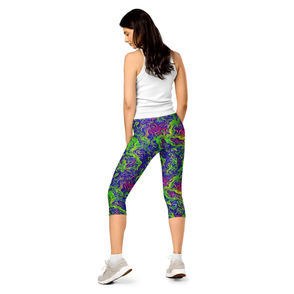 Cosmic Contour on Capri Leggings — Back