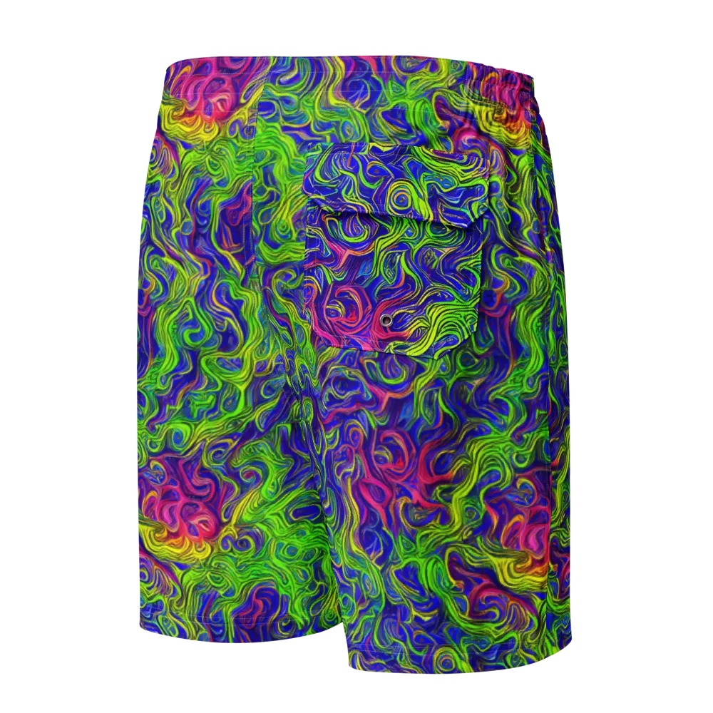 Cosmic Contour on Men's Board Shorts — Back