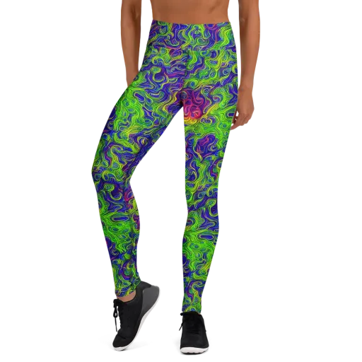 Cosmic Contour on a Yoga Leggings