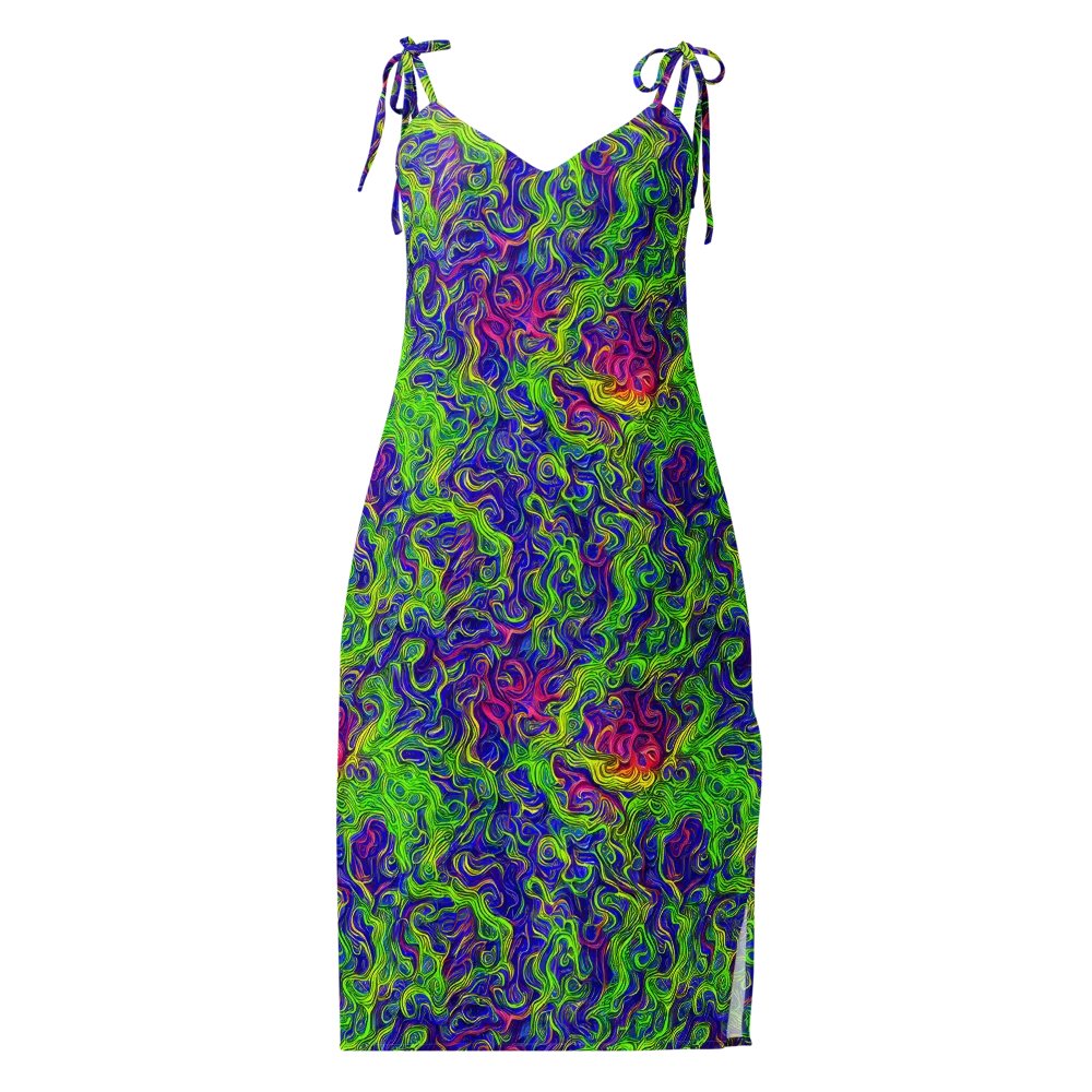 Cosmic Contour on Slip Dress — Front