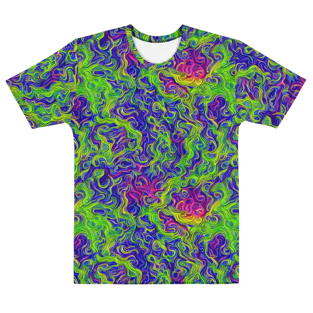 Cosmic Contour on Men's Cotton Crew Neck T-Shirt — Front