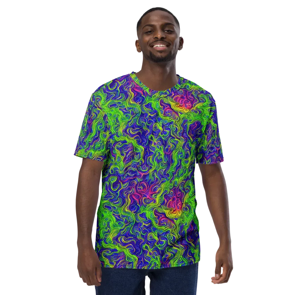 Cosmic Contour on Men's Crew Neck T-Shirt — Front