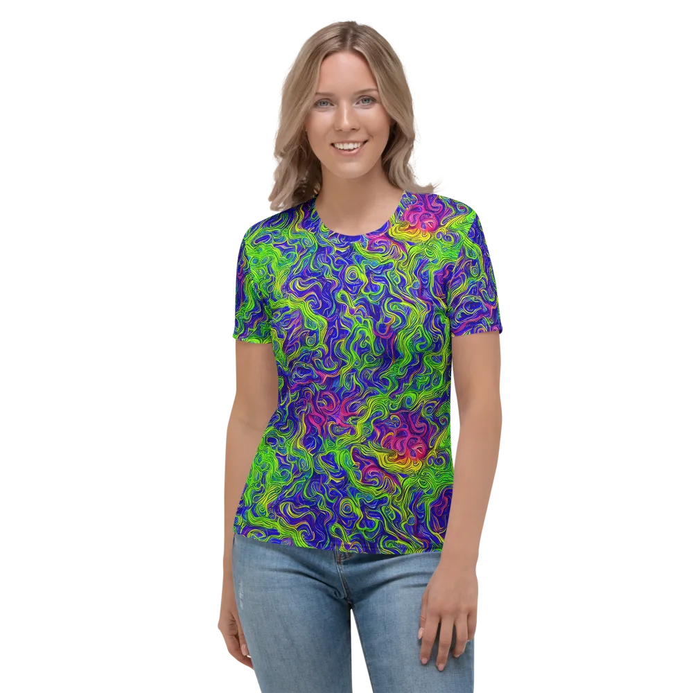 Cosmic Contour on Women's Crew Neck T-Shirt — Front