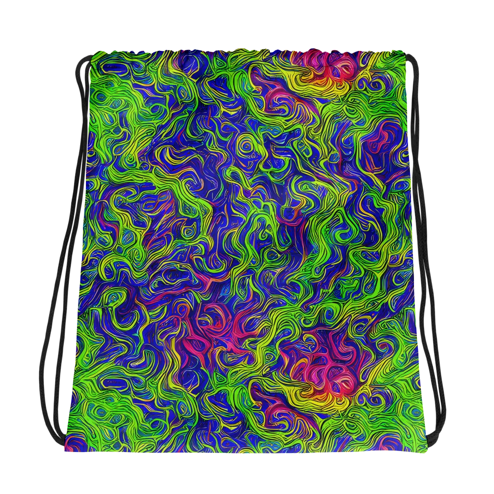 Cosmic Contour on Drawstring Bag — Photo