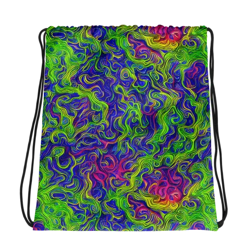 Cosmic Contour on a Drawstring Bag