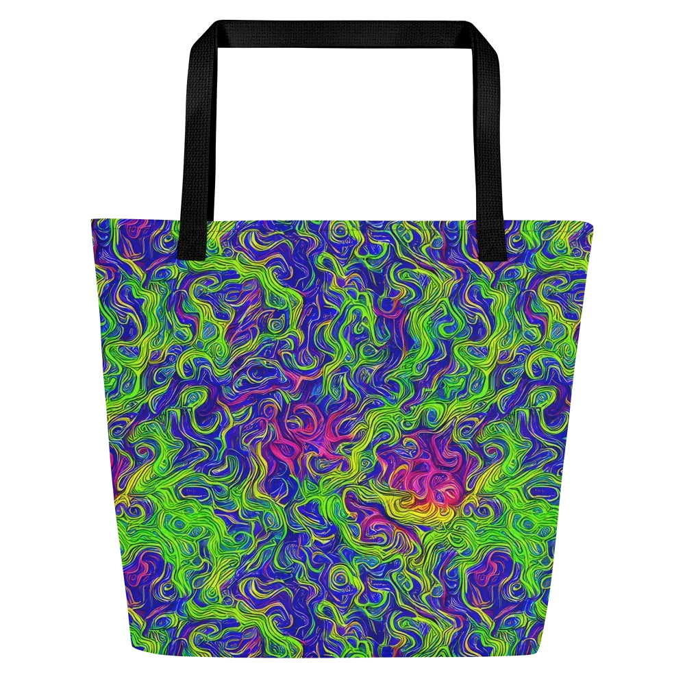 Cosmic Contour on Large Tote Bag W/ Pocket — Front
