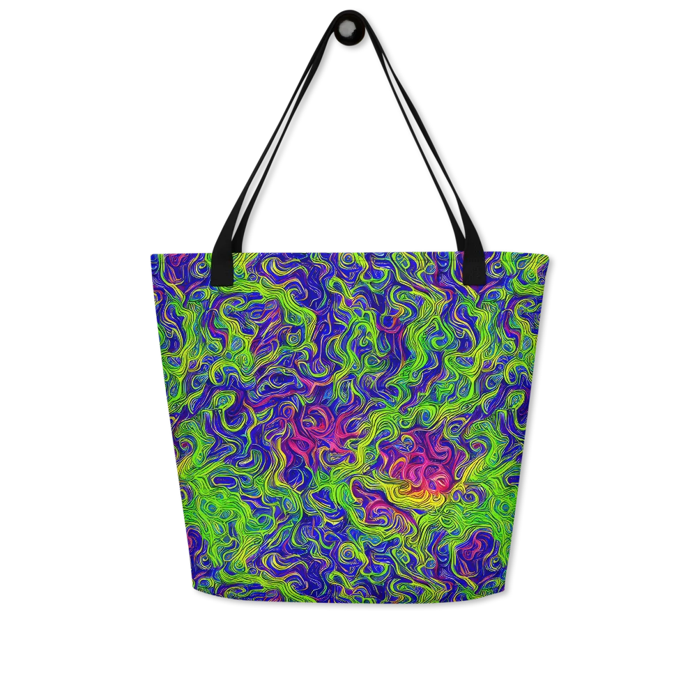 Cosmic Contour on Large Tote Bag W/ Pocket — Front