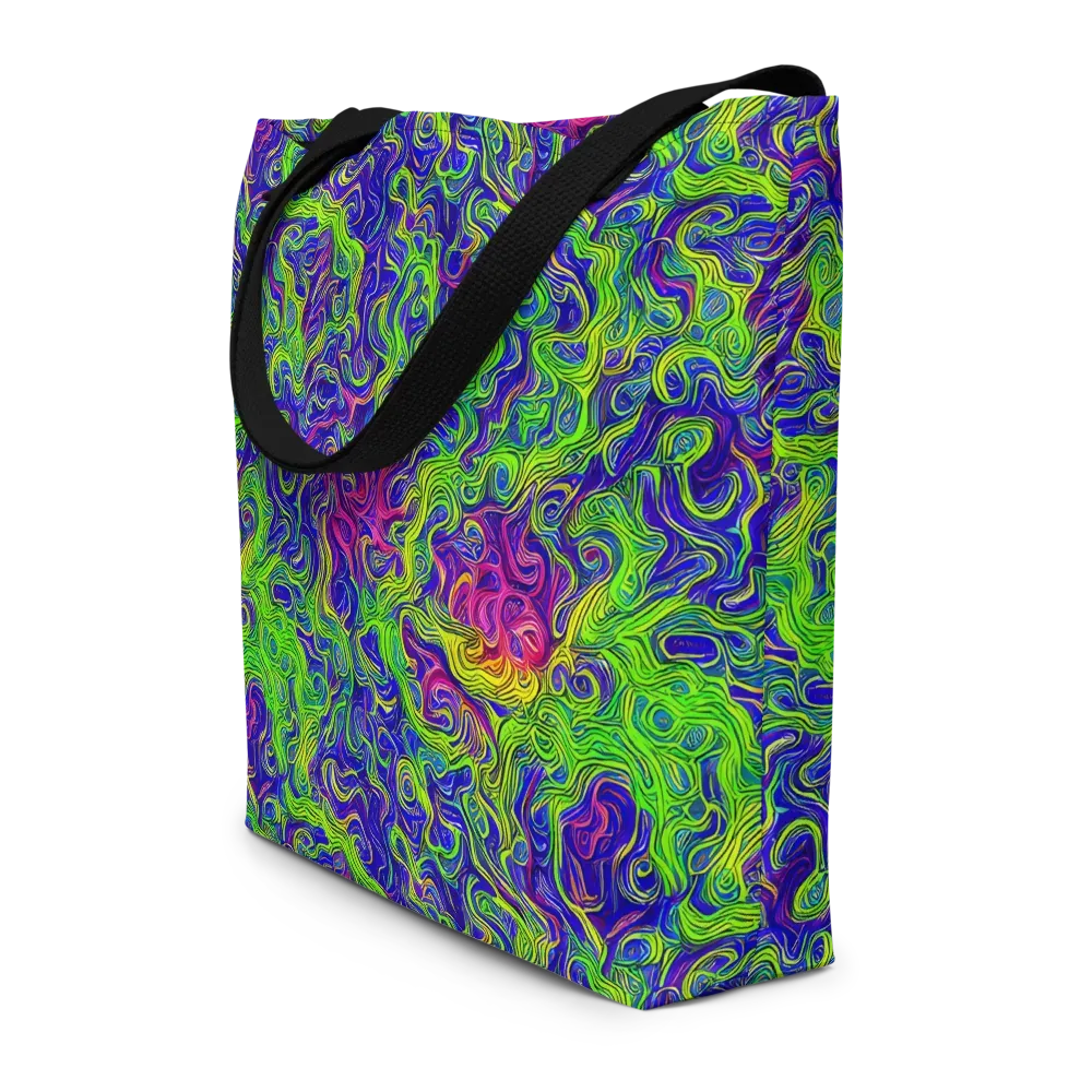 Cosmic Contour on Large Tote Bag W/ Pocket — Front