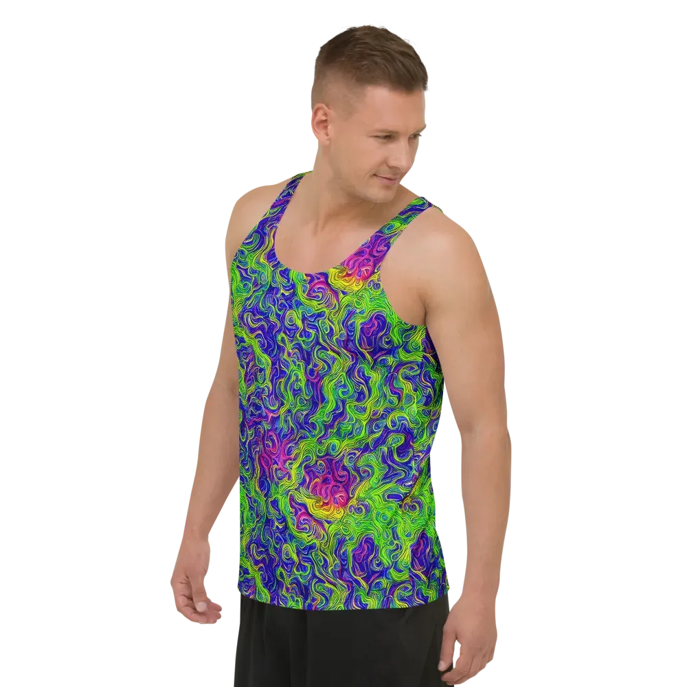 Cosmic Contour on Men's Tank Top — Left Front