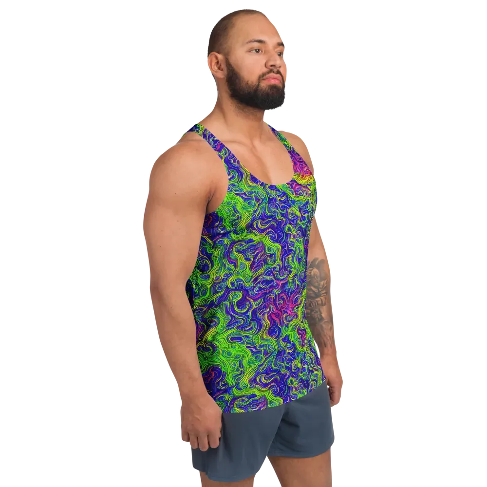 Cosmic Contour on Men's Tank Top — Right Front