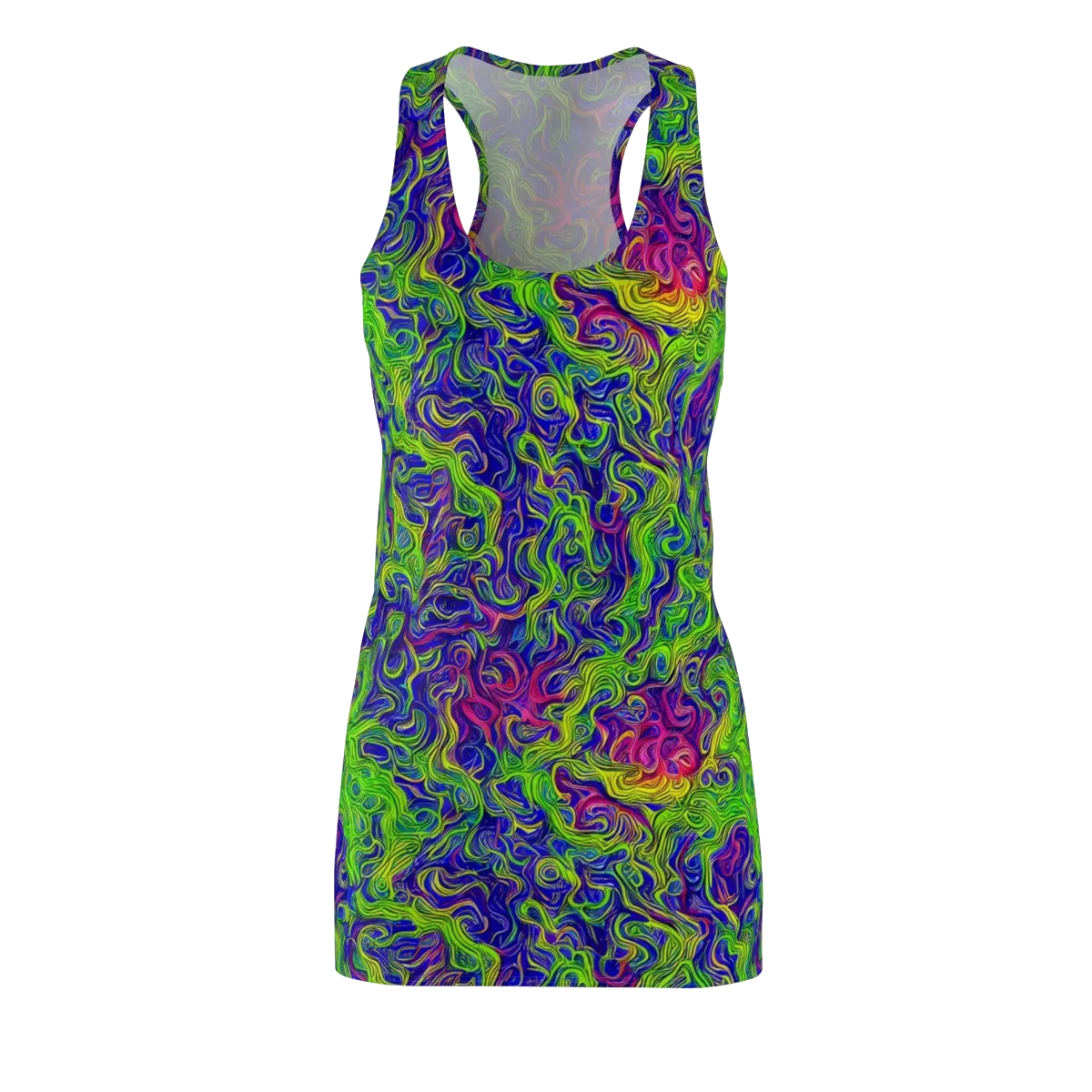 Cosmic Contour on Racerback Dress — Front