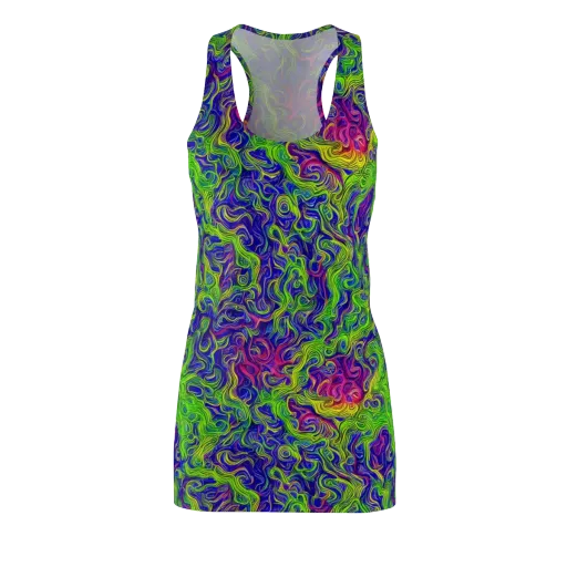 Cosmic Contour on a Racerback Dress