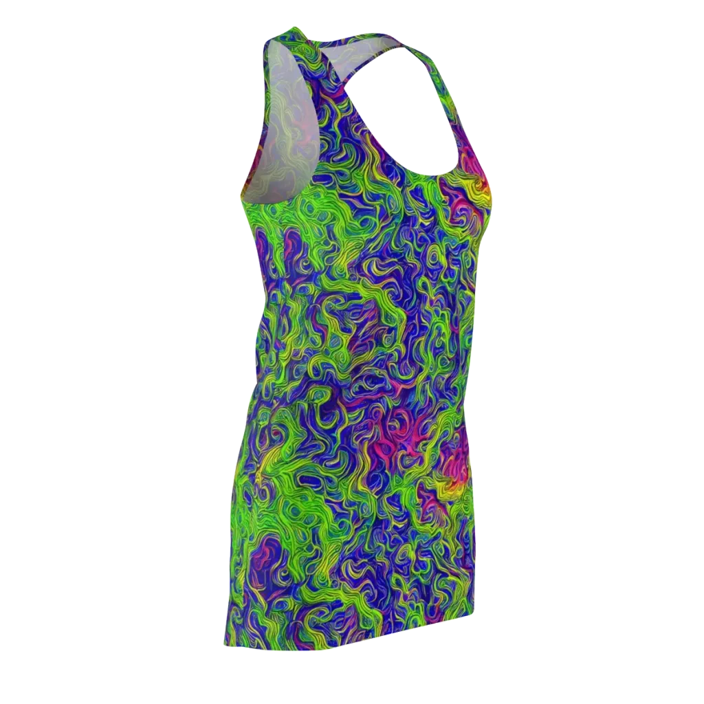 Cosmic Contour on Racerback Dress — Front Side