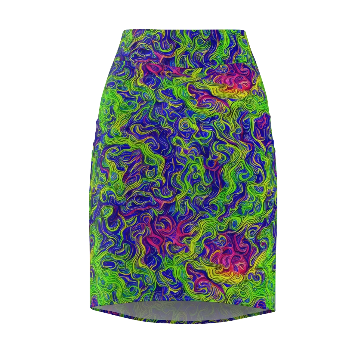 Cosmic Contour on Pencil Skirt — Front