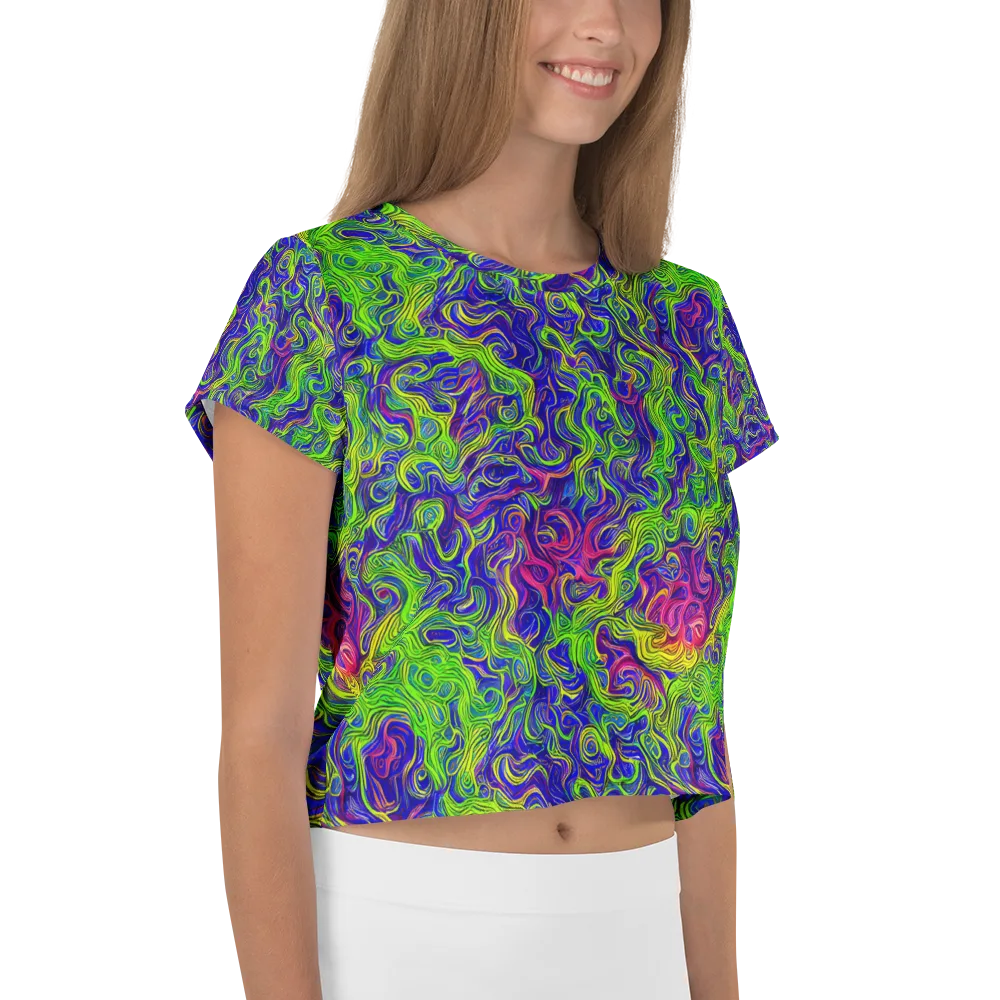 Cosmic Contour on Crop Tee — Right