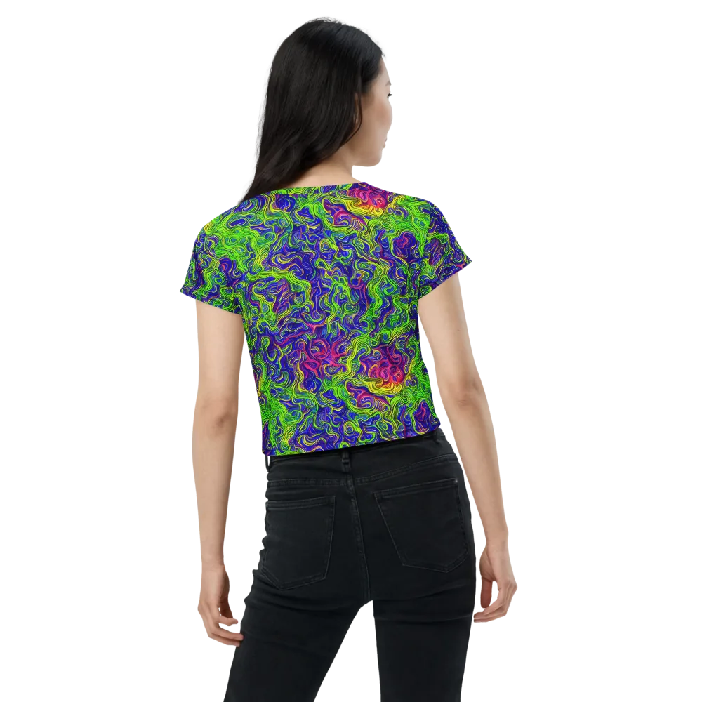 Cosmic Contour on Crop Tee — Back