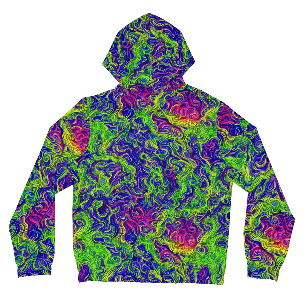 Cosmic Contour on Women's Full-Zip Hoodie — Back