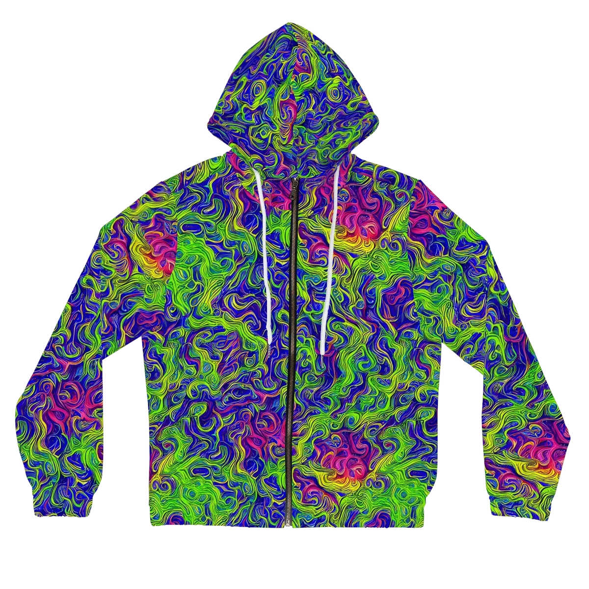 Cosmic Contour on Women's Full-Zip Hoodie — Front
