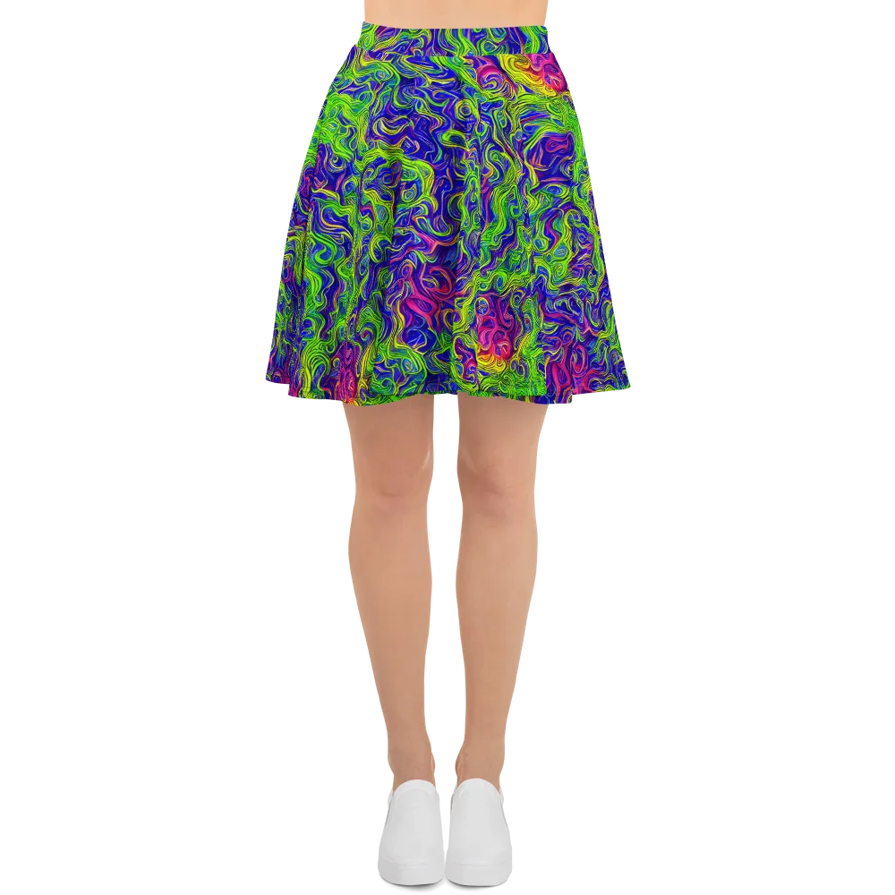 Cosmic Contour on Skater Skirt — Front