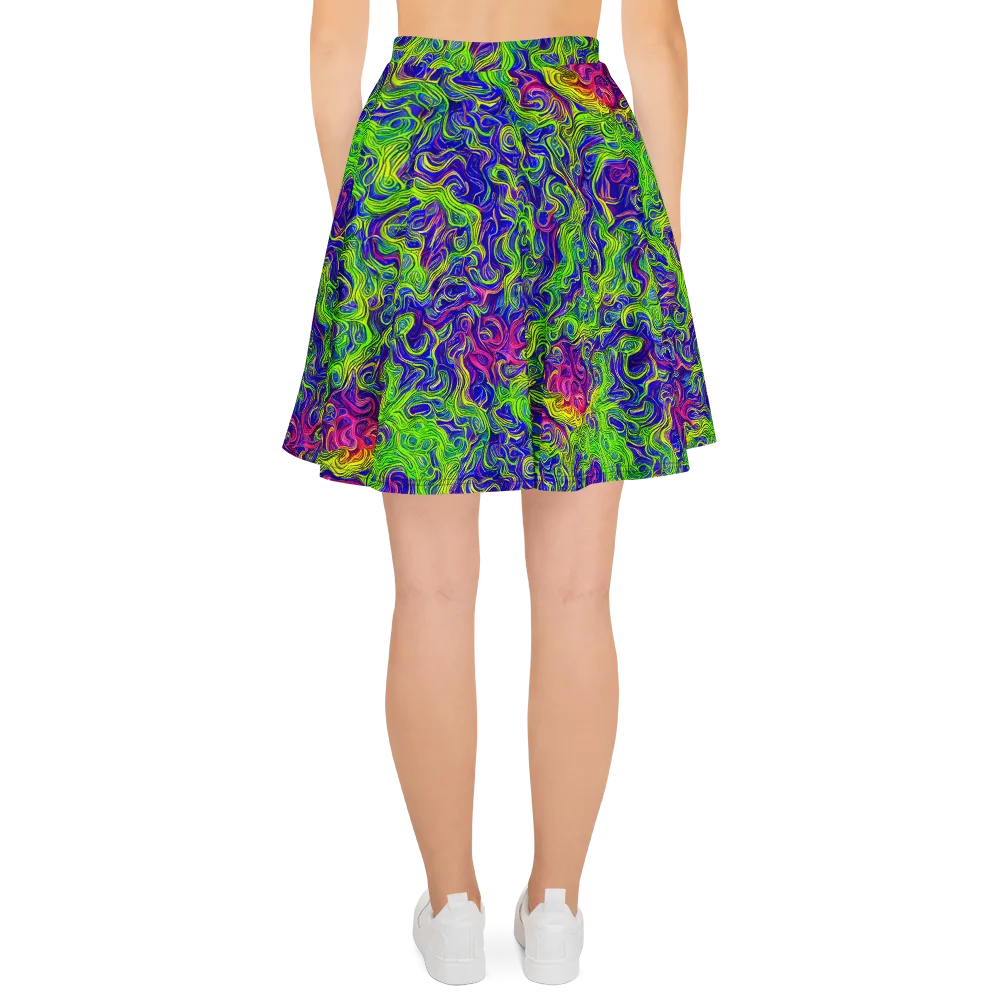 Cosmic Contour on Skater Skirt — Back