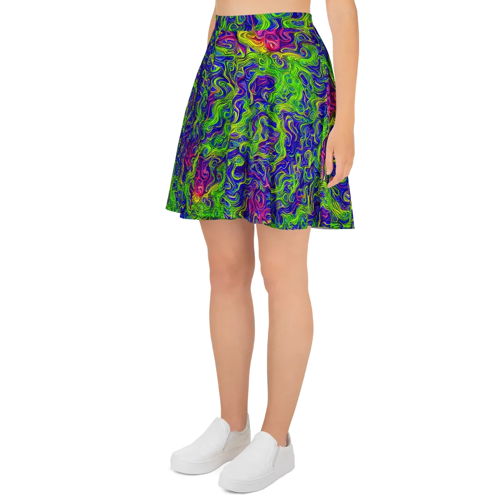 Cosmic Contour on Skater Skirt — Left