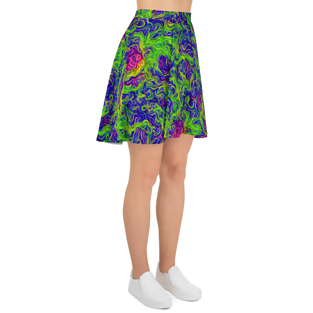 Cosmic Contour on Skater Skirt — Right