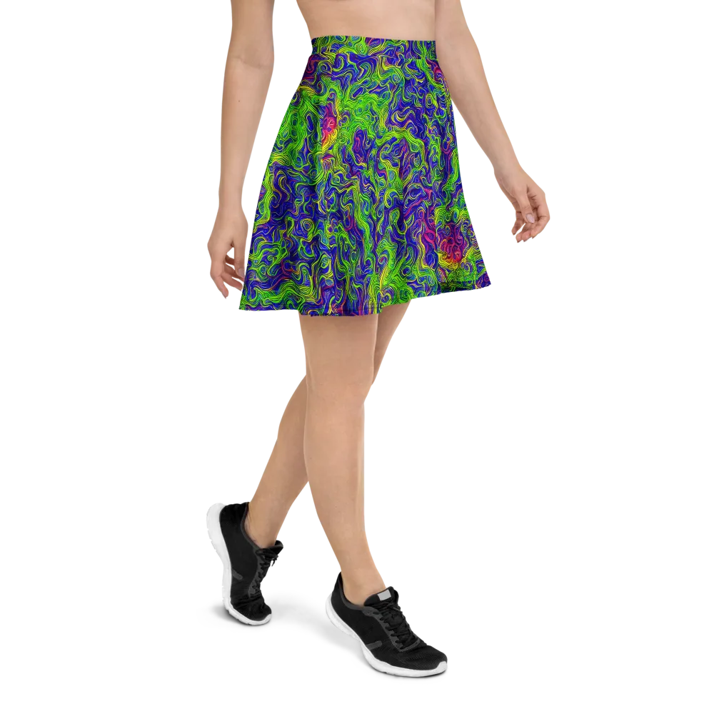 Cosmic Contour on Skater Skirt — Right