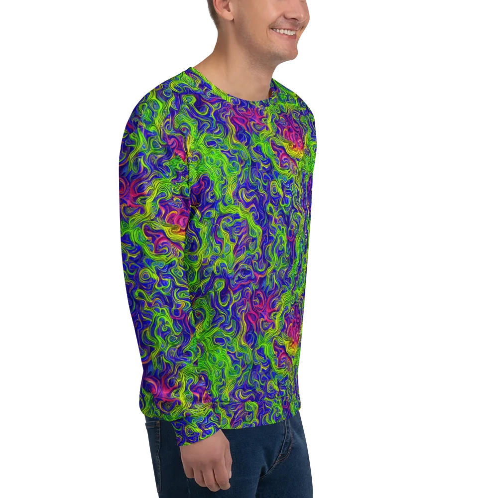 Cosmic Contour on Sweatshirt — Right Front