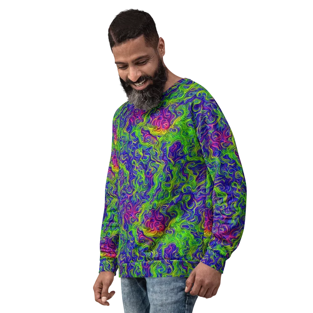 Cosmic Contour on Sweatshirt — Left Front