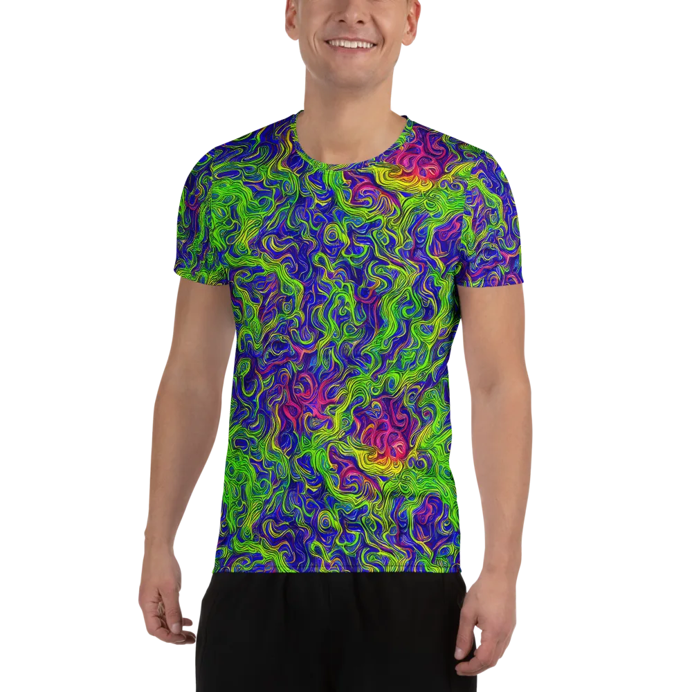 Cosmic Contour on Men's Athletic T-Shirt — Front