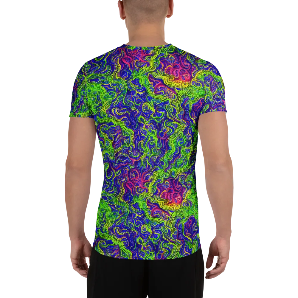 Cosmic Contour on Men's Athletic T-Shirt — Back