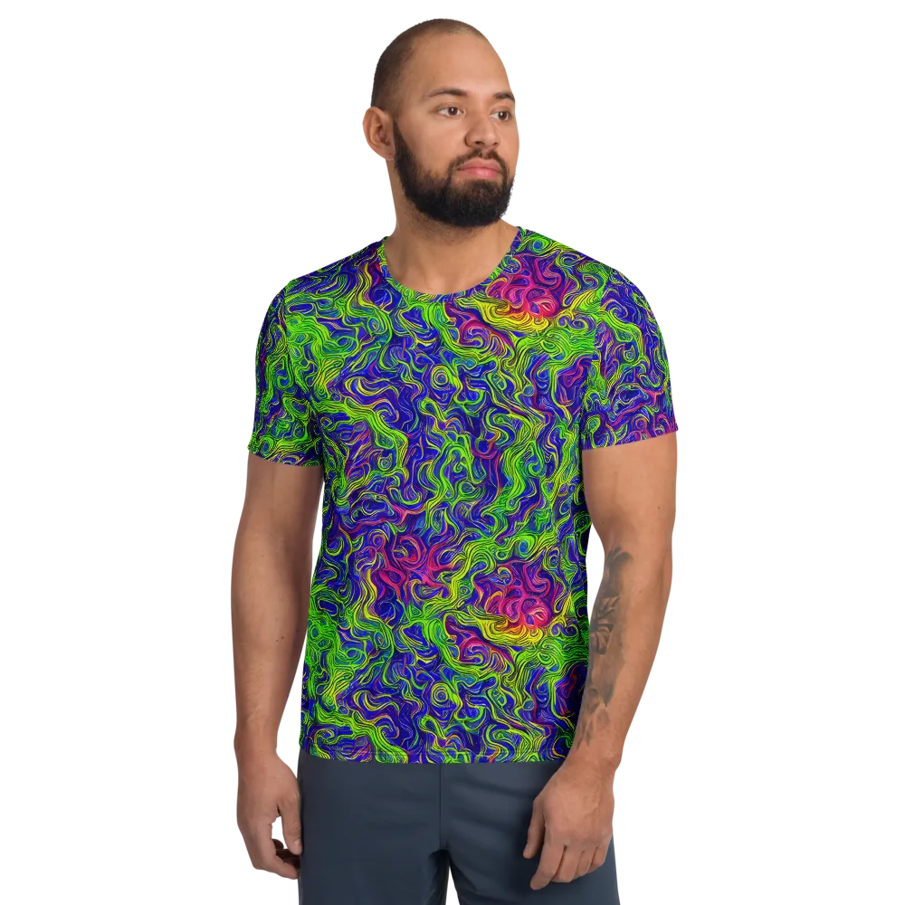Cosmic Contour on Men's Athletic T-Shirt — Front