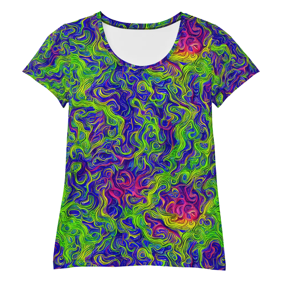 Cosmic Contour on Women's Athletic T-Shirt — Front