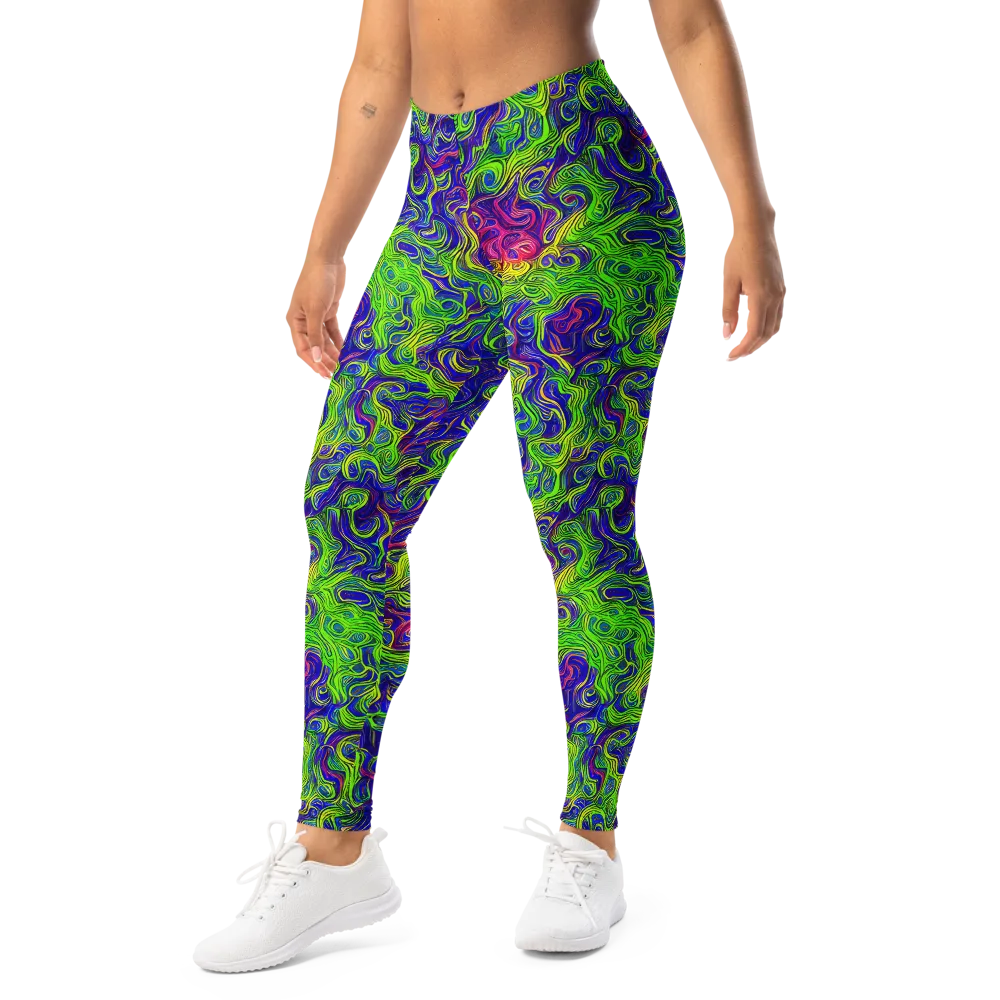 Cosmic Contour on Leggings — Left Front