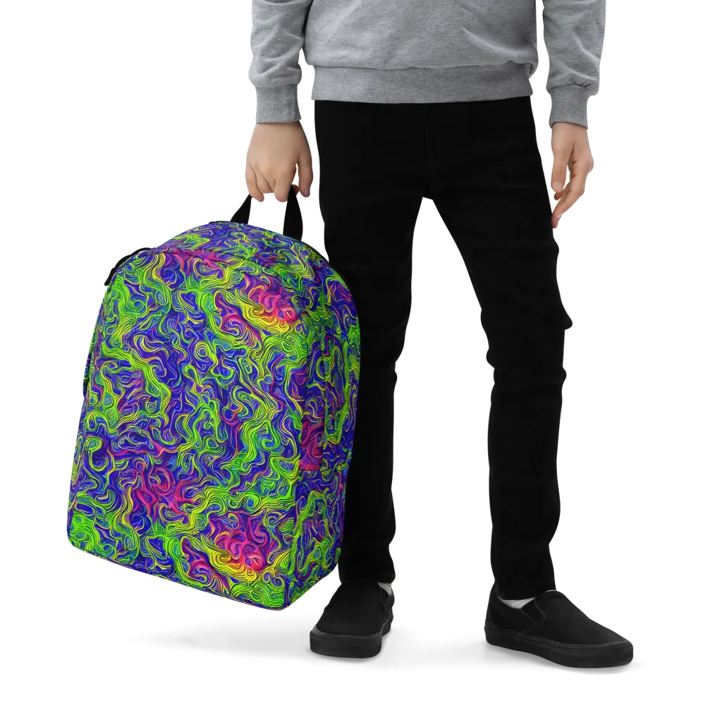 Cosmic Contour on Minimalist Backpack — Zoomed-in