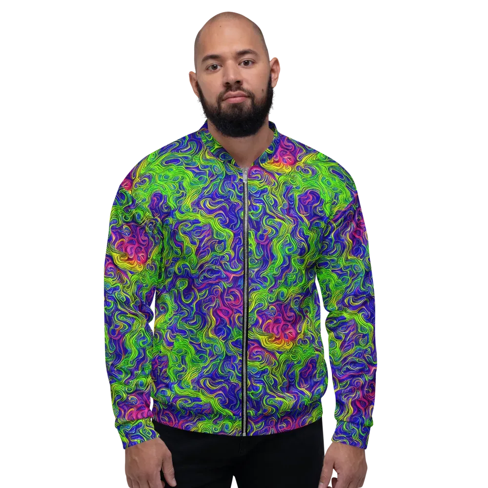 Cosmic Contour on Bomber Jacket — Front