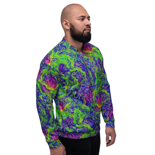 Cosmic Contour on a Bomber Jacket