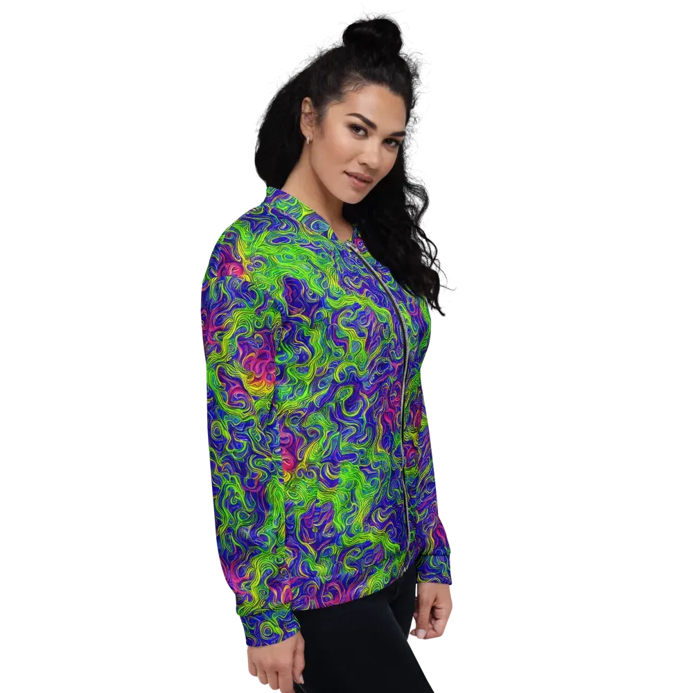 Cosmic Contour on Bomber Jacket — Right