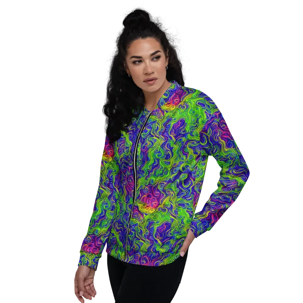 Cosmic Contour on Bomber Jacket — Left