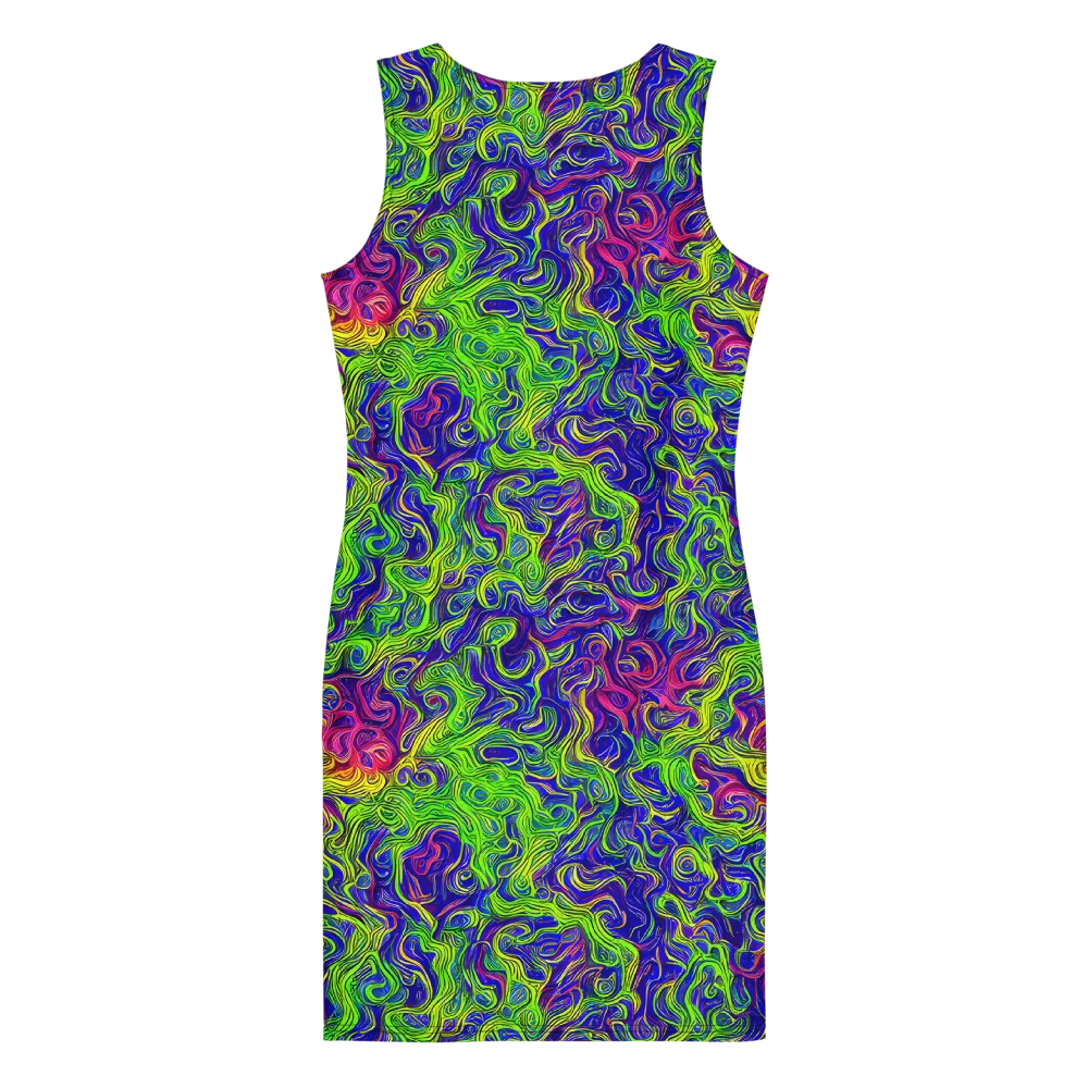 Cosmic Contour on Bodycon Dress — Back