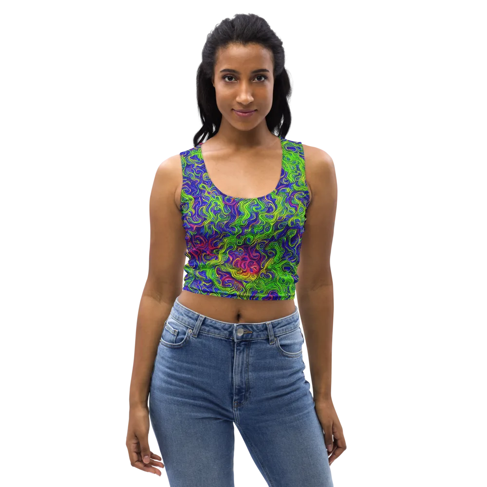 Cosmic Contour on Crop Top — Front
