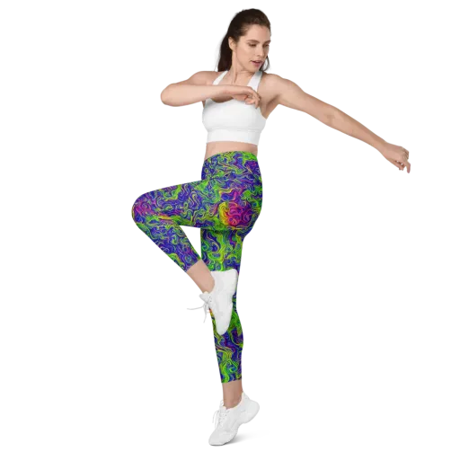 Cosmic Contour on a Leggings with Pockets