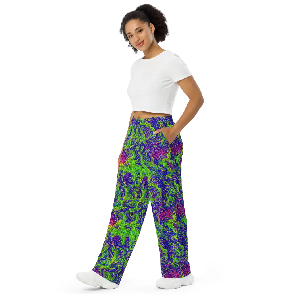 Cosmic Contour on Wide-Leg Pants — Left Front