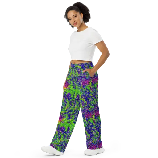 Cosmic Contour on a Wide-Leg Pants