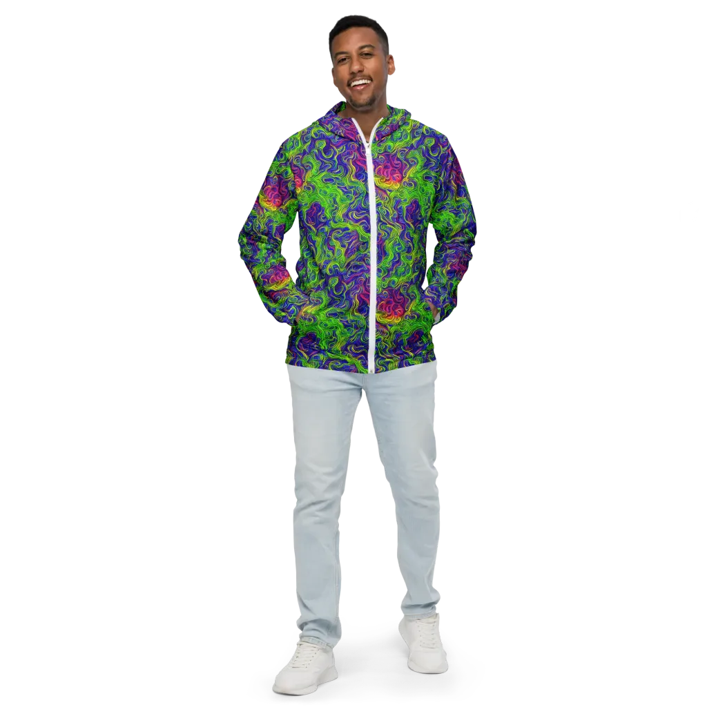 Cosmic Contour on Men's Windbreaker — Front