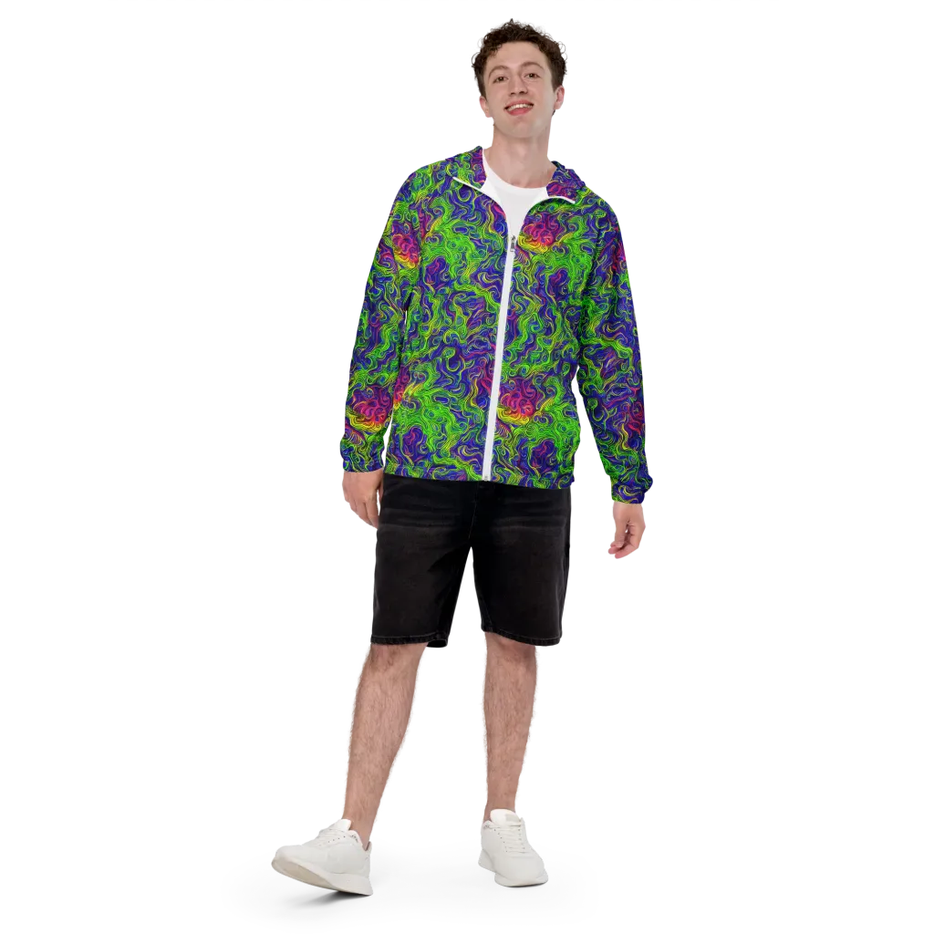 Cosmic Contour on Men's Windbreaker — Front