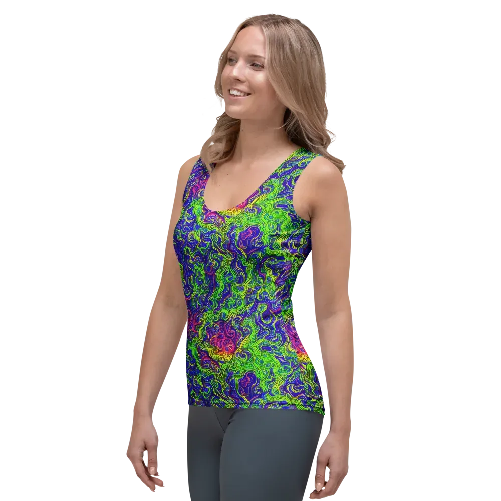 Cosmic Contour on Women's Tank Top — Left Front