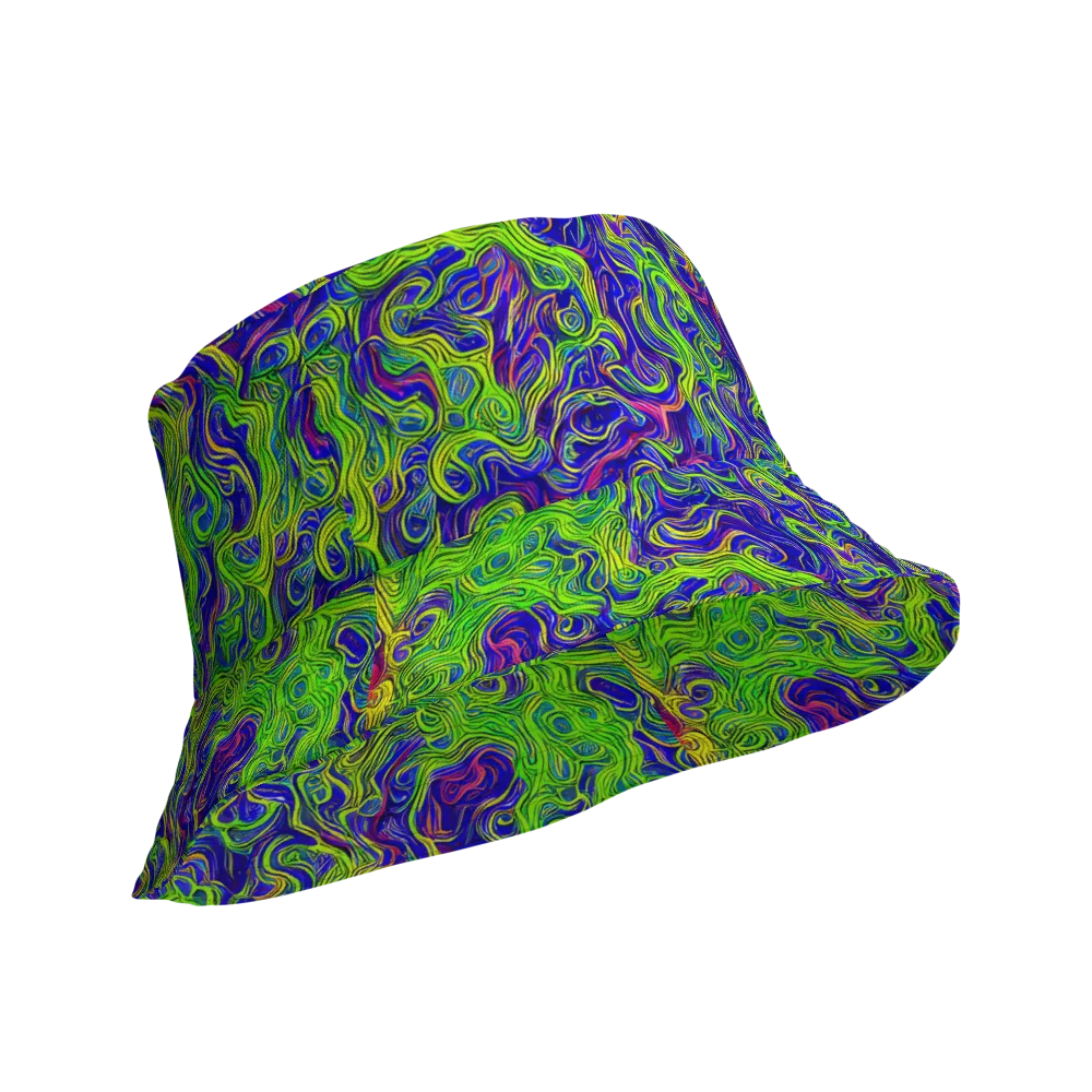 Cosmic Contour on Reversible Bucket Hat — Product details Outside