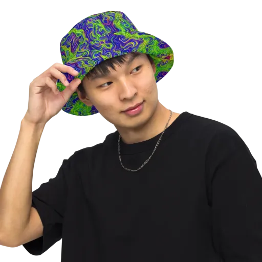 Cosmic Contour on a Reversible Bucket Hat