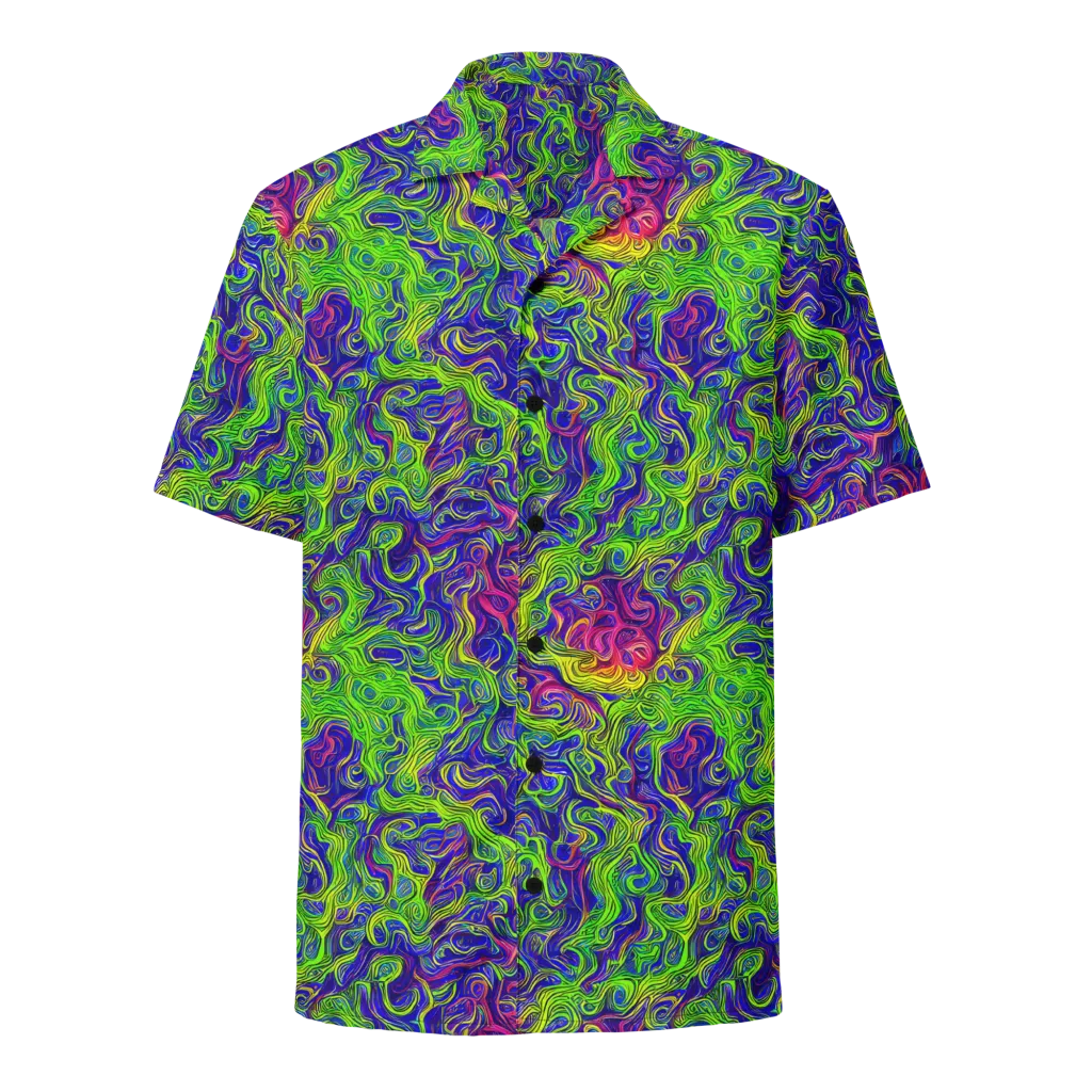 Cosmic Contour on Button Shirt — Front